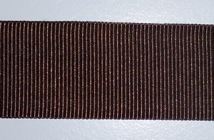 Ribs BÃ¤nder/Gross Grain 25mm x 0.5mm, Dunkelbraun, 20 m